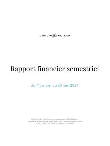Vorschaubild Bénéteau Halbjahresbericht 2024-h1