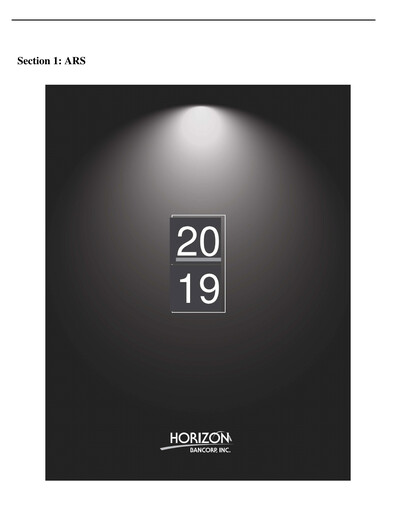 Miniature Horizon Bancorp Rapport annuel 2019