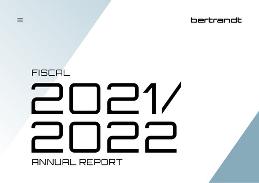 Thumbnail Bertrandt Annual Report 2021-2022