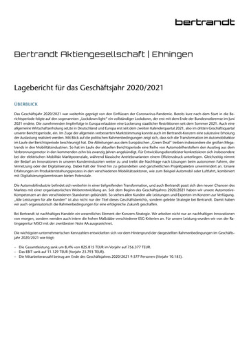 Thumbnail Bertrandt Financial Statement 2020-2021