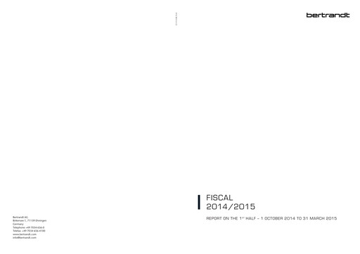Thumbnail Bertrandt Half-year Report 2014-h1