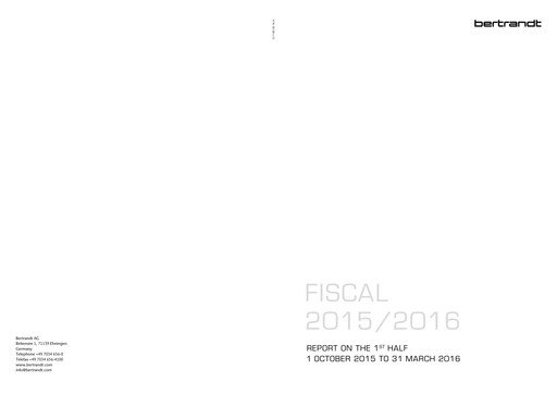 Thumbnail Bertrandt Half-year Report 2015-h1