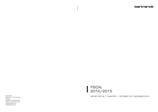 Thumbnail Bertrandt Quarterly Report 2014-q1