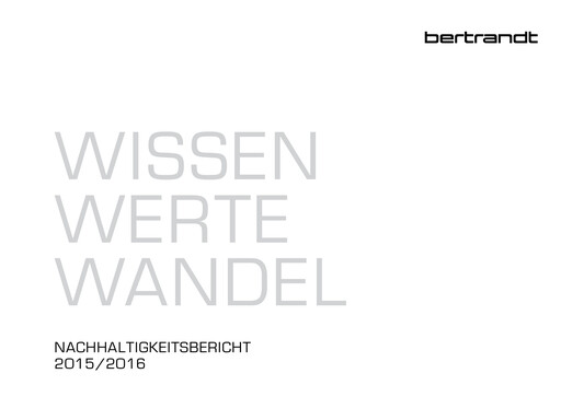 Thumbnail Bertrandt Sustainability Report 2015-2016