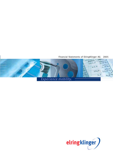Thumbnail ElringKlinger Financial Statement 2005