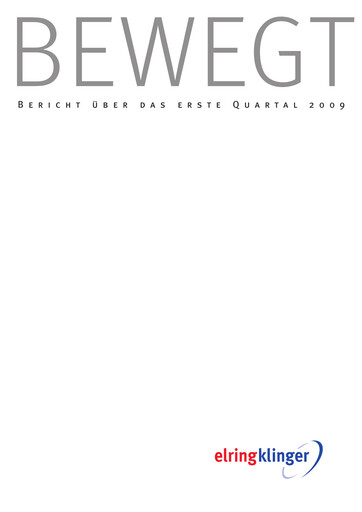 Thumbnail ElringKlinger Quarterly Report 2009-q1