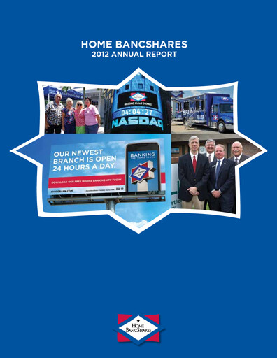 Thumbnail Home BancShares
 Annual Report 2012