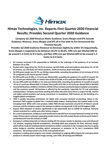 Thumbnail Himax Technologies Quarterly Report 2020-q1