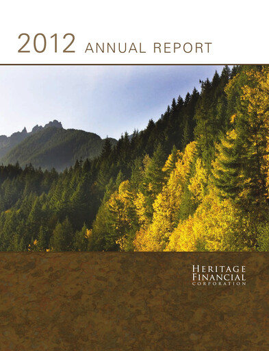 Thumbnail Heritage Financial Annual Report 2012