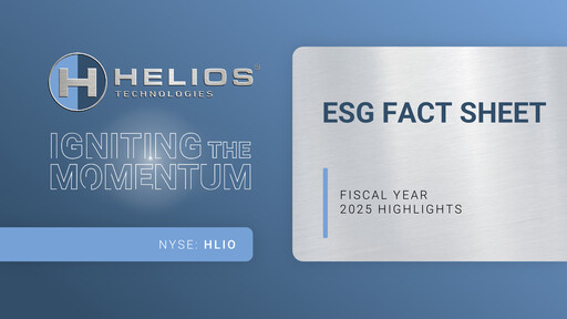 Thumbnail Helios Technologies ESG Report 2025