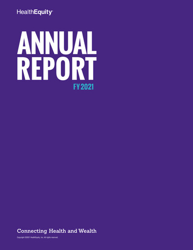 Vorschaubild HealthEquity Jahresbericht 2021