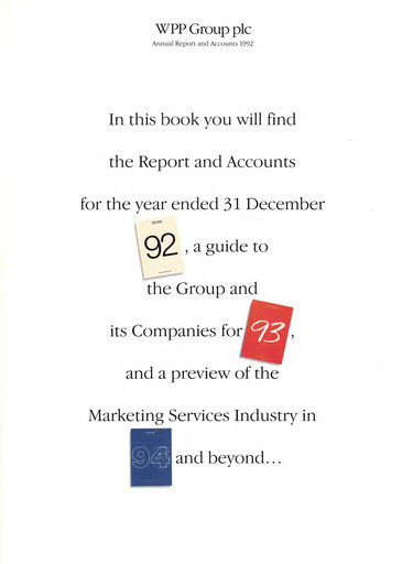 Thumbnail WPP Annual Report 1992