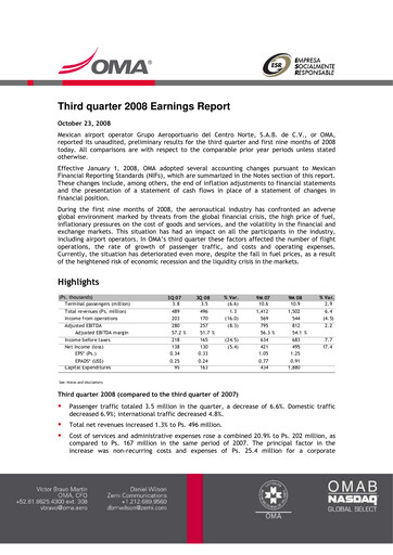 Thumbnail Grupo Aeroportuario Centro Norte
 Quarterly Report 2008-q3