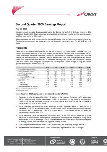 Thumbnail Grupo Aeroportuario Centro Norte
 Quarterly Report 2009-q2