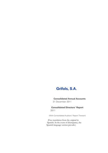Thumbnail Grifols Annual Report 2011