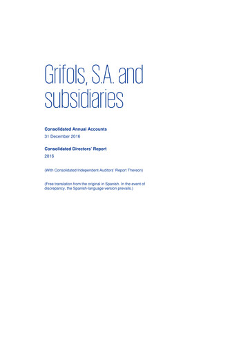 Thumbnail Grifols Annual Report 2016