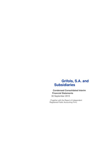 Thumbnail Grifols Quarterly Report 2013-q3