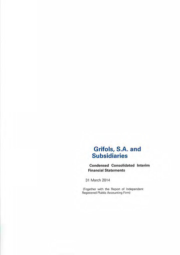 Thumbnail Grifols Quarterly Report 2014-q1