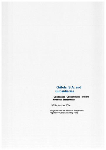 Thumbnail Grifols Quarterly Report 2014-q3