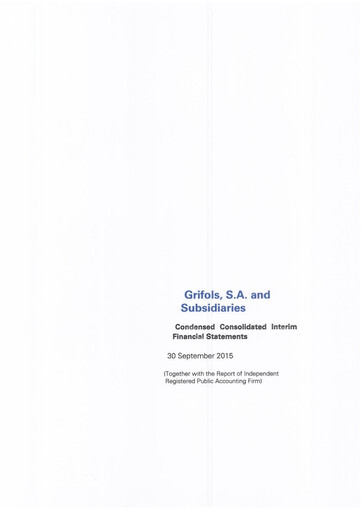 Thumbnail Grifols Quarterly Report 2015-q3