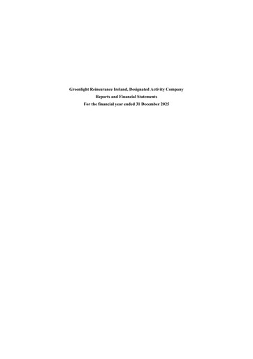 Thumbnail Greenlight Re Financial Statement 2025