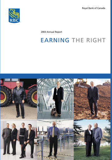 Thumbnail Royal Bank Of Canada Annual Report 2003