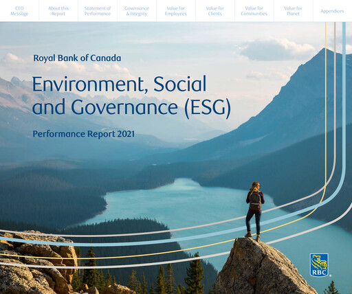 Thumbnail Royal Bank Of Canada ESG Report 2021