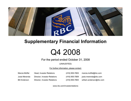 Thumbnail Royal Bank Of Canada Financial Statement 2008