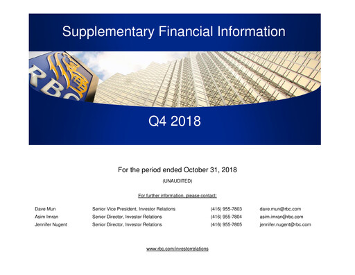Thumbnail Royal Bank Of Canada Financial Statement 2018