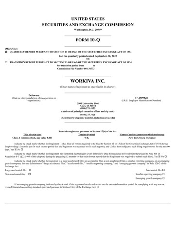 Thumbnail Workiva
 Quarterly Report 2025-q3