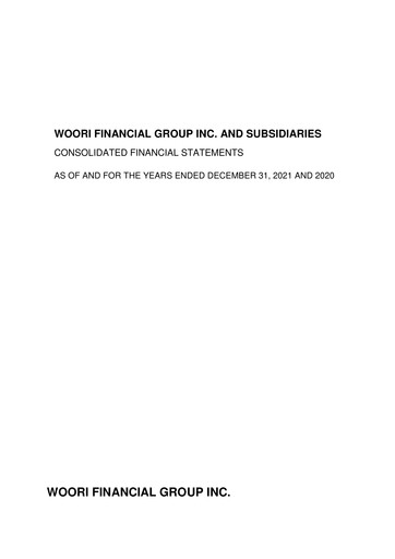 Miniature Woori Financial Group Bilan financier 2021