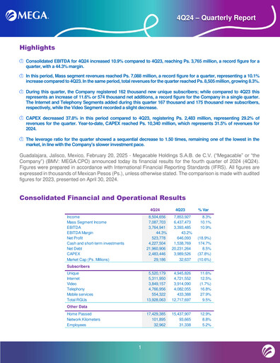 Thumbnail Megacable Holdings Quarterly Report 2024-q4