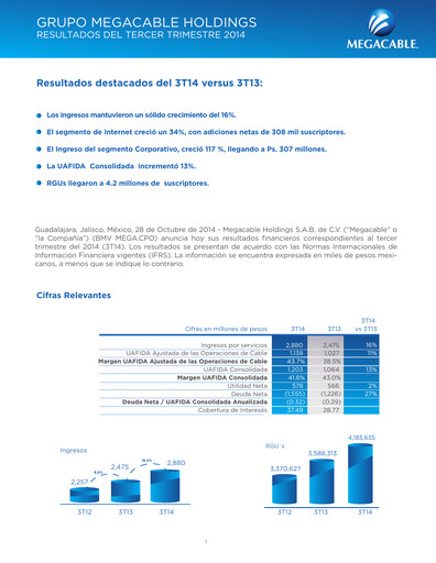 Thumbnail Megacable Holdings Quarterly Report 2014-q3
