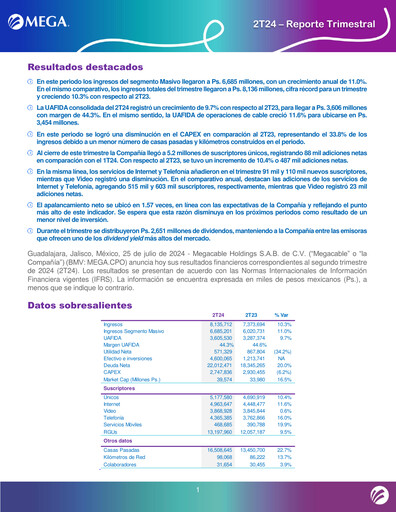 Thumbnail Megacable Holdings Quarterly Report 2024-q2