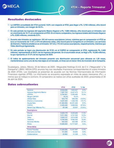Thumbnail Megacable Holdings Quarterly Report 2024-q4
