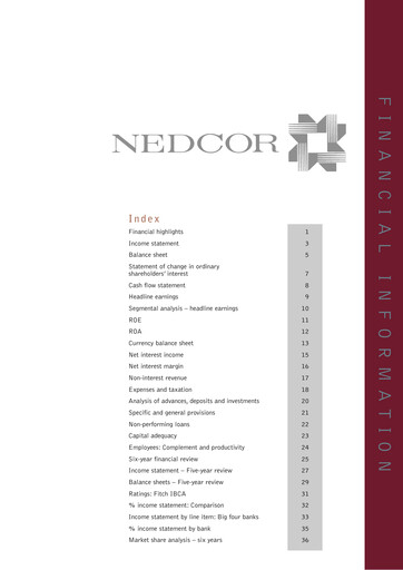 Thumbnail Nedbank Financial Statement 2001