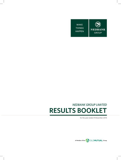 Thumbnail Nedbank Financial Statement 2014