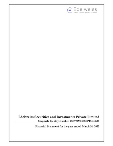 Vorschaubild Edelweiss Financial Services Finanzmitteilung 2025