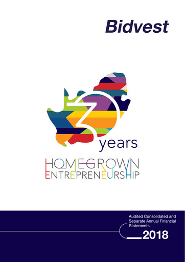 Thumbnail The Bidvest Group Financial Statement 2018