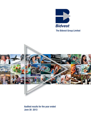 Thumbnail The Bidvest Group Financial Statement fy2013