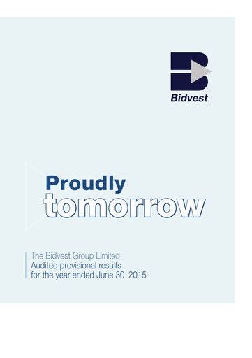Thumbnail The Bidvest Group Financial Statement fy2015