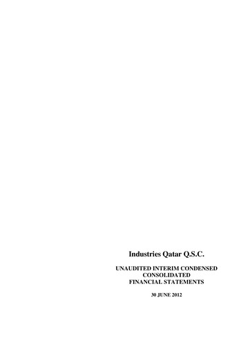 Thumbnail Industries Qatar Financial Statement 2012-h1