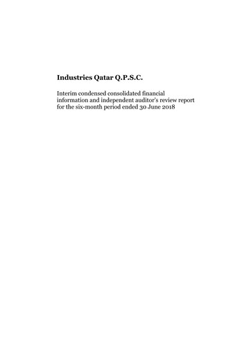 Thumbnail Industries Qatar Financial Statement 2018-h1