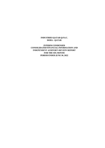 Thumbnail Industries Qatar Financial Statement 2022-h1