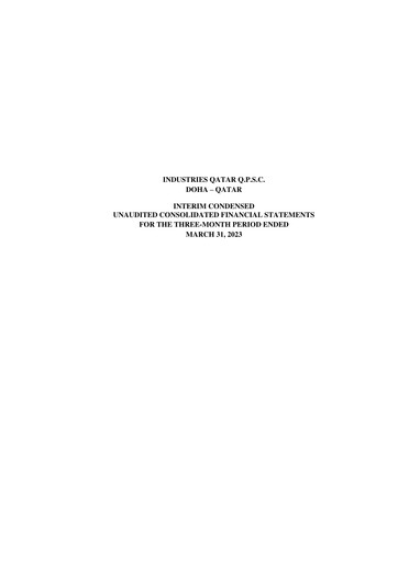 Thumbnail Industries Qatar Financial Statement 2023-q1