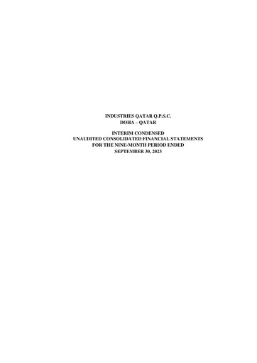 Thumbnail Industries Qatar Financial Statement 2023-q3