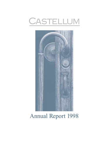 Miniature Castellum Rapport annuel 1998