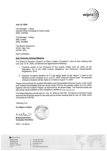 Thumbnail Wipro Quarterly Report 2026-q1