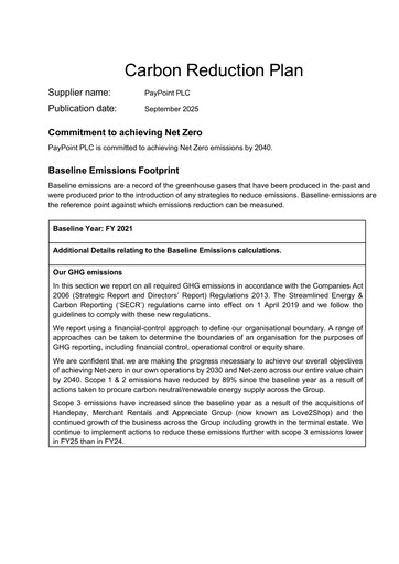 Miniature PayPoint Rapport ESG 2025