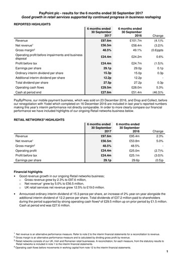 Thumbnail PayPoint Half-year Report 2017-h1
